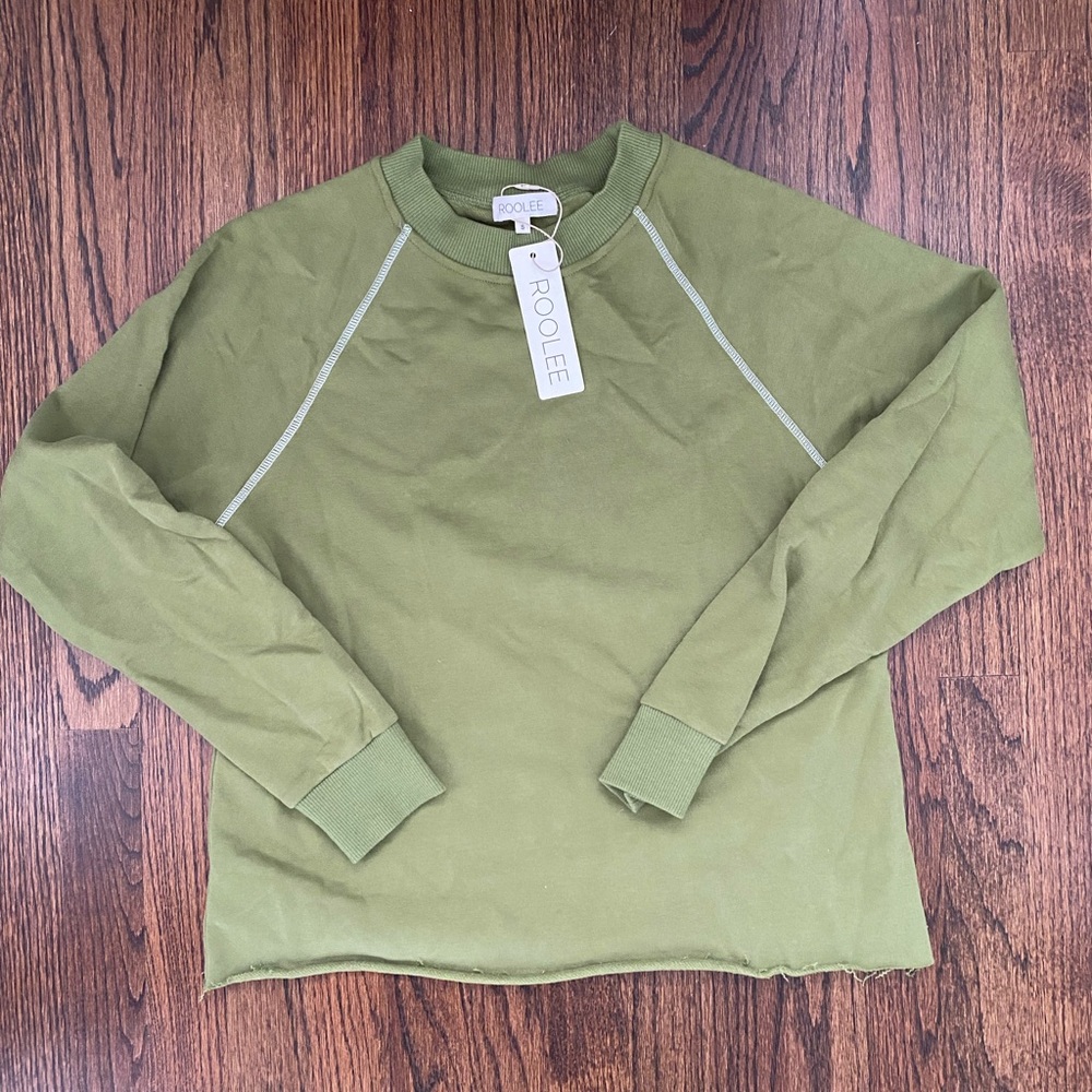 Roolee sweatshirt, womens size small, green